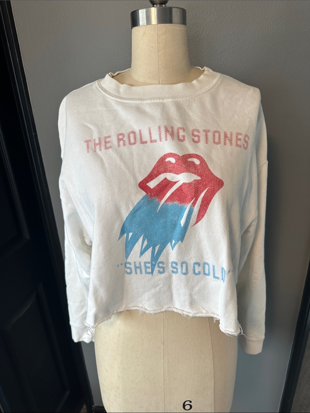 Rolling Stones cropped sweatshirt
